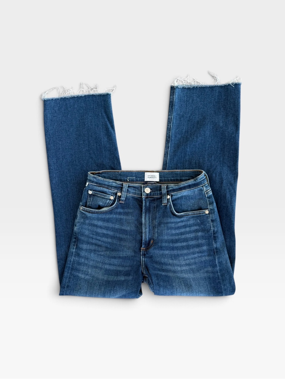 Citizens of Humanity Palma Straight Raw Hem Jeans | Dark Wash | Women’s Size 26